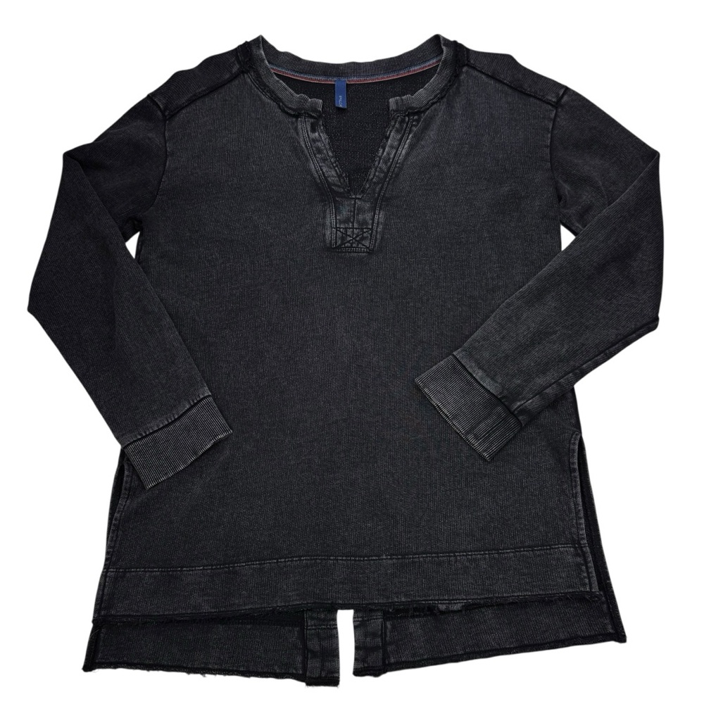 Anthropologie Washed Black Long-Sleeve Tunic